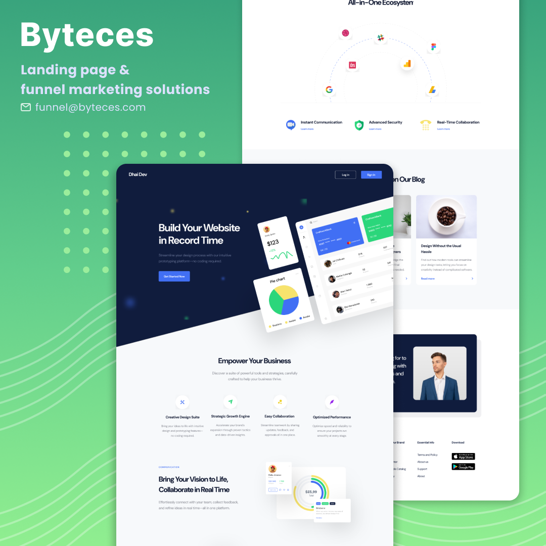 Agency Landing Page Design - Marketing agency website that showcases services and expertise